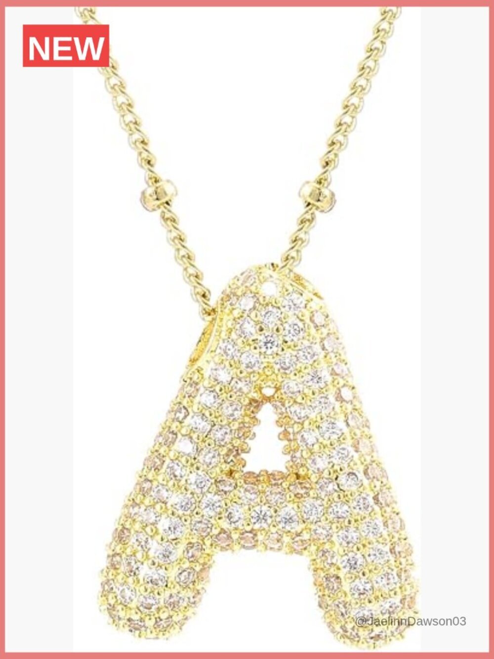 14k Gold Plated Initial Charm Pendant Necklace